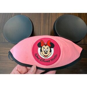 Vintage Walt Disney World Minnie Mouse Pink Ears Hat/Cap-Youth Child Kids